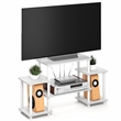 Furinno TURN-N-TUBE 6 Open Shelf Entertainment Center for TV up to 32 Inch White