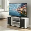 Furinno ECON 3-Tier Entertainment Center with Bins for TV up to 46 Inch White