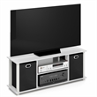 Furinno ECON 3-Tier Entertainment Center with Bins for TV up to 46 Inch White