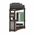 Furinno TURN-N-TUBE Corner Gaming Desk with Storage Shelves Amber Pine