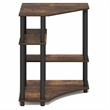 Furinno TURN-N-TUBE Corner Gaming Desk with Storage Shelves Amber Pine