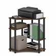 Furinno TURN-N-TUBE Corner Gaming Desk with Storage Shelves Amber Pine