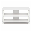 Furinno SULLY 3-Tier Open Frame Entertainment Center for TV up to 40 Inch White