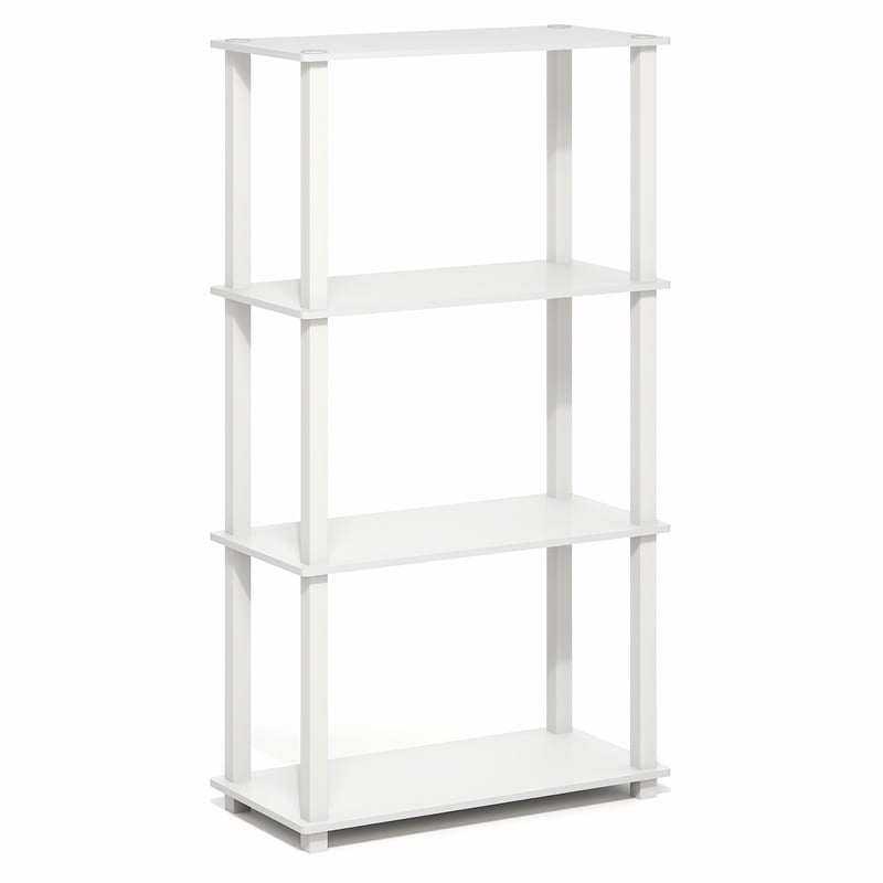 Furinno FULDA 3-Tier Narrow 10-In Width Bookcase 9.3 x 9.8 x 31.5