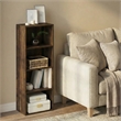 Furinno LUDER 4-Tier Corner Open Shelf Bookcase 9.3 x 15.6 x 41.7 Amber Pine
