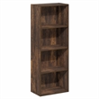 Furinno LUDER 4-Tier Corner Open Shelf Bookcase 9.3 x 15.6 x 41.7 Amber Pine
