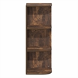 Furinno PASIR 3-Tier Corner Open Shelf Bookshelf 9.3 x 12 x 31.5 Amber Pine