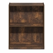 Furinno GRUEN 2-Tier Small Open Shelf Bookcase 8.3 x 21.8 x 27 Amber Pine