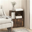 Furinno GRUEN 2-Tier Open Shelf Bookcase with Doors 9.3 x 21.8 x 27 Amber Pine