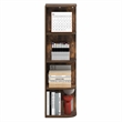 Furinno PASIR 4-Tier Corner Open Shelf Bookshelf 9.3 x 12 x 41.4 Amber Pine