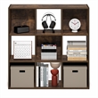Furinno PELLI 9-Cube 3x3 Cube Bookcase 11.7 x 35.3 x 35.4 Amber Pine