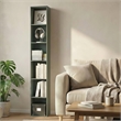 Furinno LUDER 6-Tier Tall Open Shelving Bookshelf 9.3 x 12 x 71 Sage Green