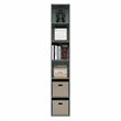 Furinno LUDER 6-Tier Tall Open Shelving Bookshelf 9.3 x 12 x 71 Sage Green