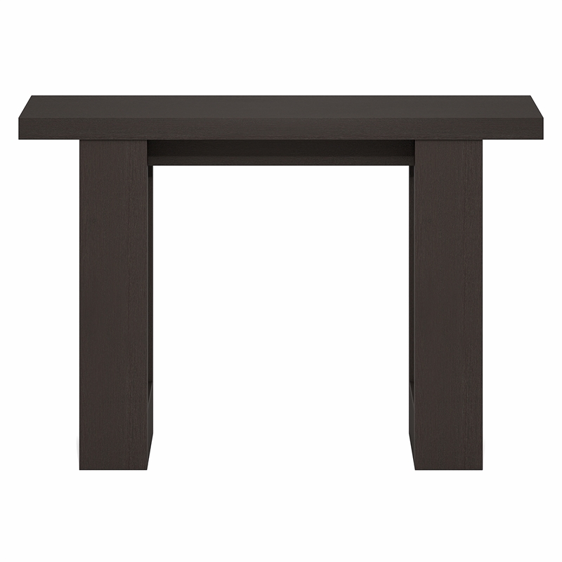 Furinno ARA 47-Inch Console Table with 2 Bottom Shelf Black Dark Oak
