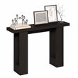 Furinno ARA 47-Inch Console Table with 2 Bottom Shelf Black Dark Oak