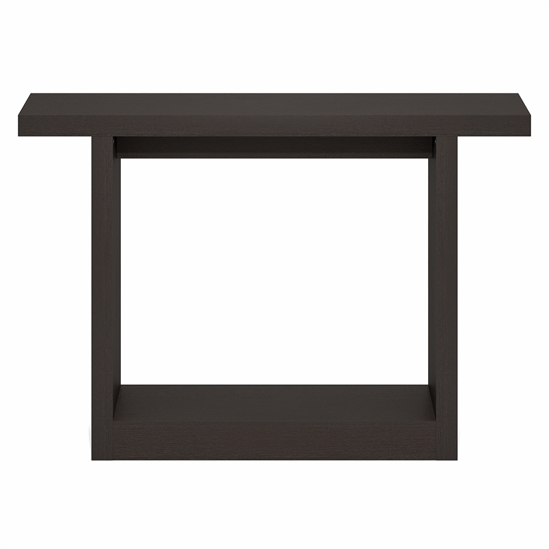 Furinno ARA 47-Inch Farmhouse Console Table with Wide bottom Black Dark Oak