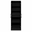 Furinno ROBIN 5-Tier Pantry Cabinet 23W with 2 Shaker-Doors Black Woodgrain