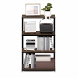 Furinno SIMPLISTIC 4-Tier Metal Frame Bookcases 11.8 x 23.6 x 38.6 Amber Pine