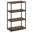 Furinno SIMPLISTIC 4-Tier Metal Frame Bookcases 11.8 x 23.6 x 38.6 Amber Pine