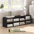 Furinno FULDA 4-Tier 6-In Width Narrow Bookcase 9.3 x 5.9 x 41.6 Blackwood