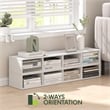 Furinno FULDA 4-Tier 6-In Width Narrow Bookcase 9.3 x 5.9 x 41.6 White