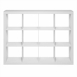 Furinno CUBICLE 12-Cube 2-Inch Thick Reversible Bookcase 15.4 x 58 x 44 White