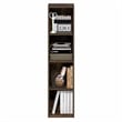 Furinno FULDA 4-Tier 10-In Width Narrow Bookcase 9.3 x 9.8 x 41.6 Amber Pine