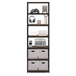 Furinno SIMPLISTIC 7-Tier Metal Frame Bookcases 11.8 x 23.6 x 74.9 Amber Pine