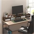 Furinno FULDA 5-Tier 6-In Width Narrow Bookcase 9.3 x 5.9 x 51.9 Amber Pine