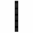 Furinno FULDA 5-Tier 6-In Width Narrow Bookcase 9.3 x 5.9 x 51.9 Blackwood