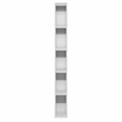 Furinno FULDA 5-Tier 6-In Width Narrow Bookcase 9.3 x 5.9 x 51.9 White