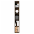 Furinno FULDA 5-Tier 8-In Width Narrow Bookcase 9.3 x 7.9 x 51.9 Amber Pine
