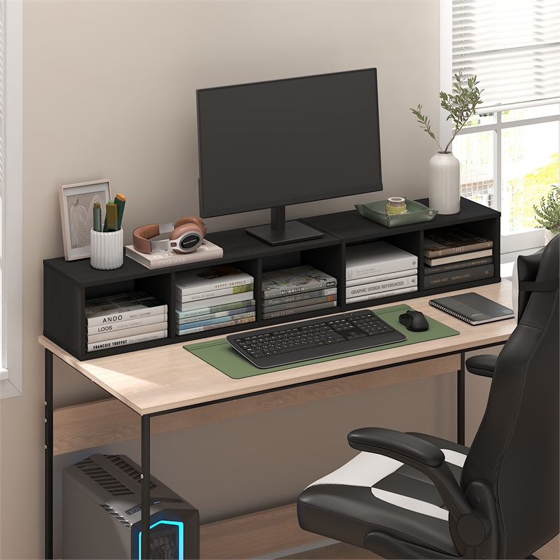 Furinno FULDA 5-Tier 8-In Width Narrow Bookcase 9.3 x 7.9 x 51.9 Blackwood