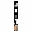 Furinno FULDA 5-Tier 8-In Width Narrow Bookcase 9.3 x 7.9 x 51.9 Blackwood