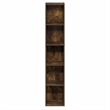 Furinno FULDA 5-Tier 10-In Width Narrow Bookcase 9.3 x 9.8 x 51.9 Amber Pine