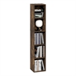 Furinno FULDA 5-Tier 10-In Width Narrow Bookcase 9.3 x 9.8 x 51.9 Amber Pine