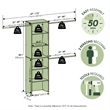 Furinno FANO 5-Tier Adjustable Closet Storage Organizer 14.8 x 23.6 x 82.1 White
