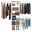 Furinno FANO 5-Tier Adjustable Closet Storage Organizer 14.8 x 23.6 x 82.1 White