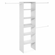 Furinno FANO 5-Tier Adjustable Closet Storage Organizer 14.8 x 23.6 x 82.1 White