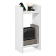 Furinno VIOLA 2-Tier Tall Open End Table 1.2-Inch Extra Thick Frame White