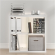 Furinno CUBICLE LED Lights 4-Cube Reversible Extra Thick Frame Bookcase White