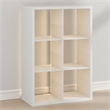 Furinno CUBICLE LED Lights 6-Cube Reversible Extra Thick Frame Bookcase White