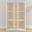 Furinno CUBICLE LED Lights 6-Cube Reversible Extra Thick Frame Bookcase White