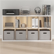 Furinno CUBICLE LED Lights 8-Cube Reversible Extra Thick Frame Bookcase White