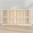 Furinno CUBICLE LED Lights 8-Cube Reversible Extra Thick Frame Bookcase White
