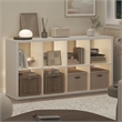 Furinno CUBICLE LED Lights 8-Cube Reversible Extra Thick Frame Bookcase White
