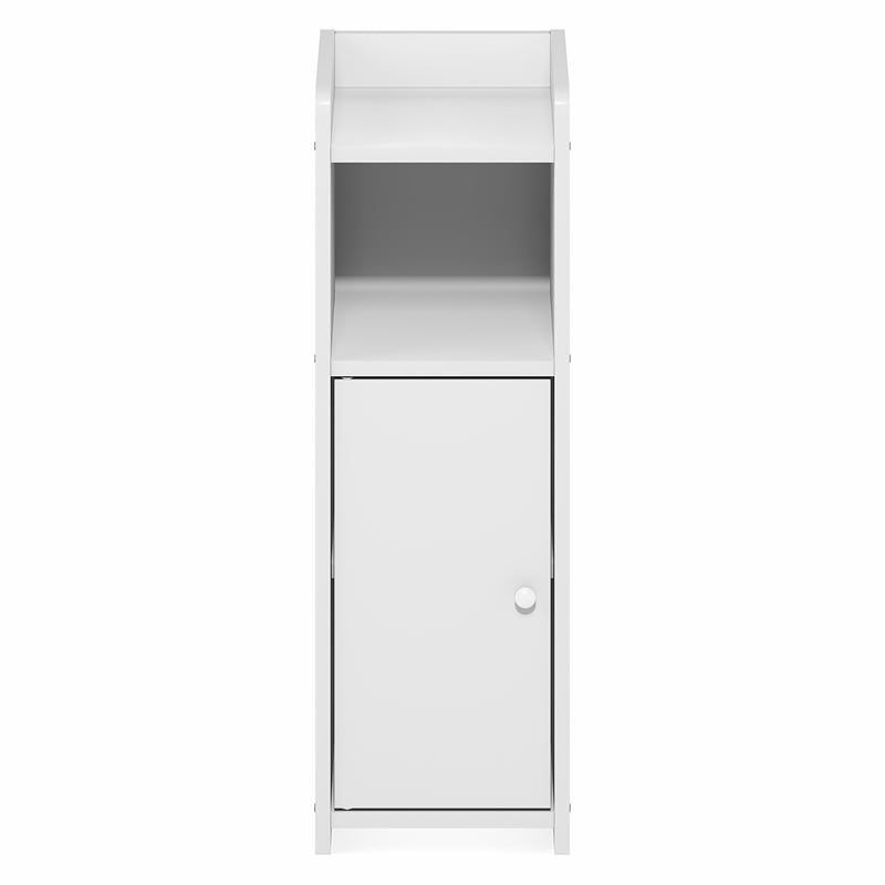 Furinno FULDA 4-Tier Adjustable Bathroom Storage/Door/ Holder Stand 24H White
