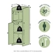 Furinno FULDA 4-Tier Adjustable Narrow Nightstand Bedside Table/Door 24H White
