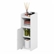 Furinno FULDA 4-Tier Adjustable Narrow Nightstand Bedside Table/Door 24H White