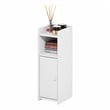 Furinno FULDA 4-Tier Adjustable Narrow Nightstand Bedside Table/Door 24H White